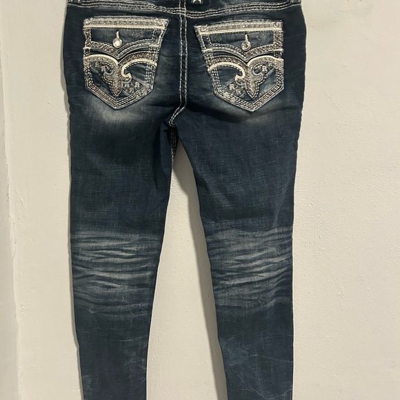 Rock Revival Blue Skinny Jeans Premium Stretch Denim NWOT - Picture 5 of 8